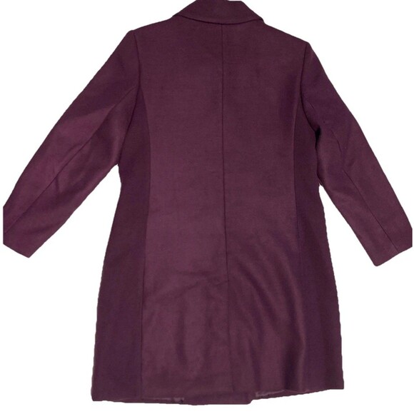 Banana Republic Classic Coat Pinot Noir Double Breasted Medium Petite NWT - Picture 4 of 15
